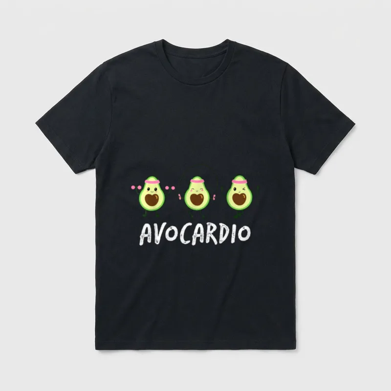 Funny Avocado Lover Cute T-Shirt – Classic T-Shirt in Black