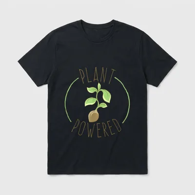 Plant Powered Vegan Gym & Fitness Shirts T-Shirt – Classic T-Shirt in Black