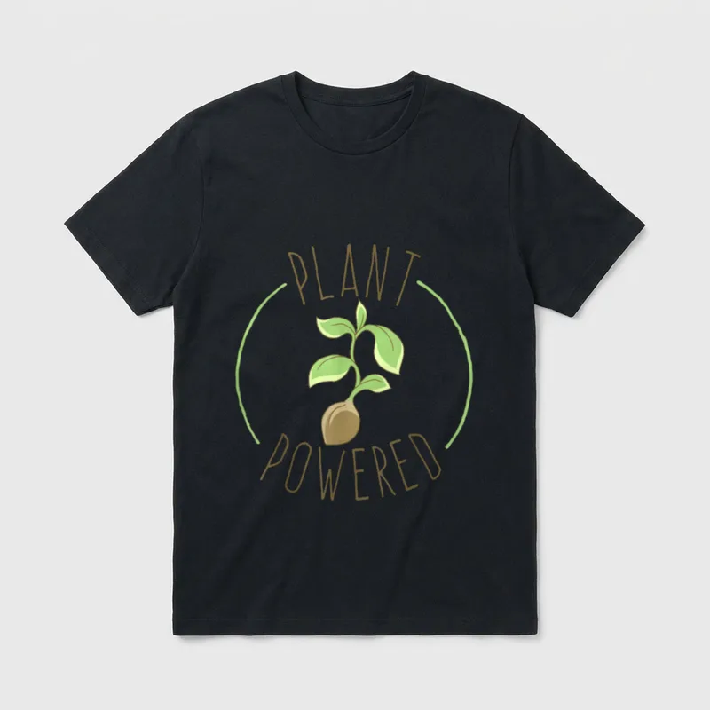 Plant Powered Vegan Gym & Fitness Shirts T-Shirt – Classic T-Shirt in Black