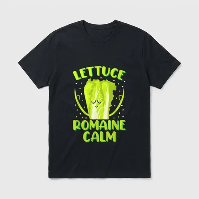 Lettuce Romaine Calm Mindfulness Vegan T-Shirt – Classic T-Shirt in Black