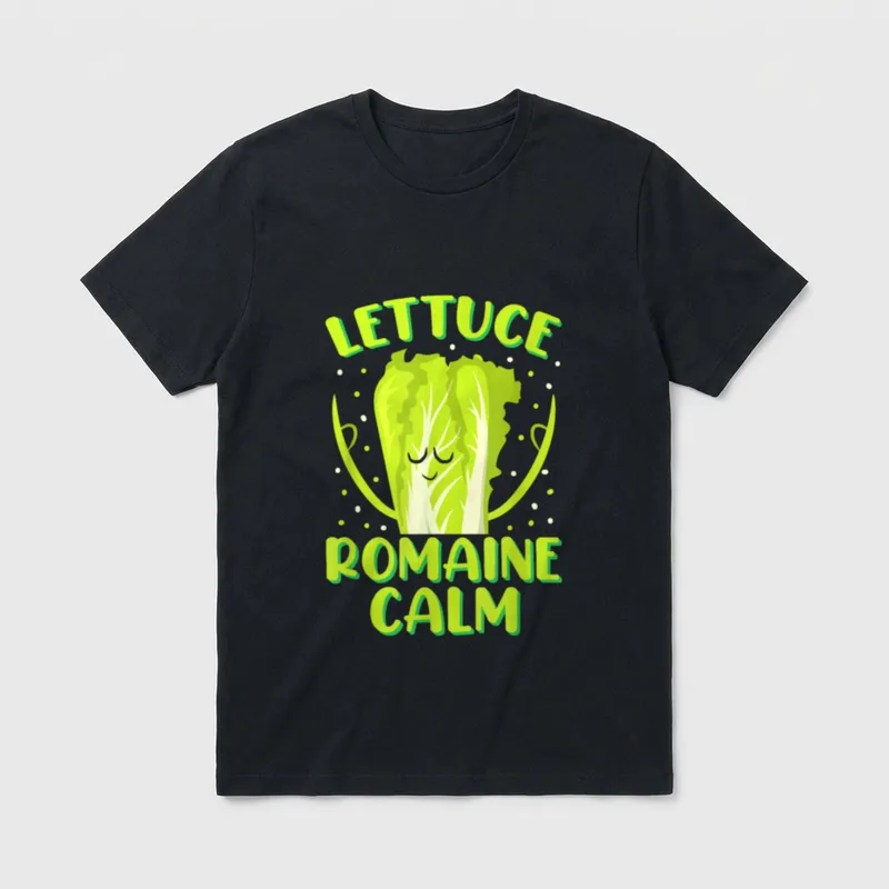Lettuce Romaine Calm Mindfulness Vegan T-Shirt – Classic T-Shirt in Black