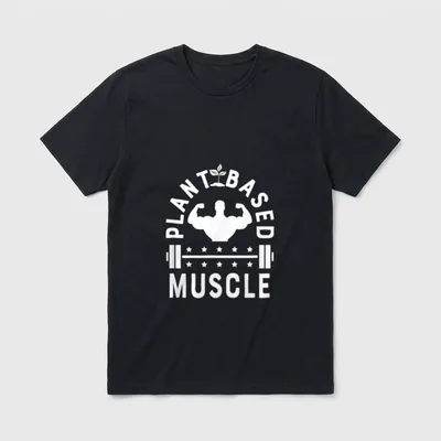 Plant Based Muscle for Men T-Shirt – Classic T-Shirt in Black