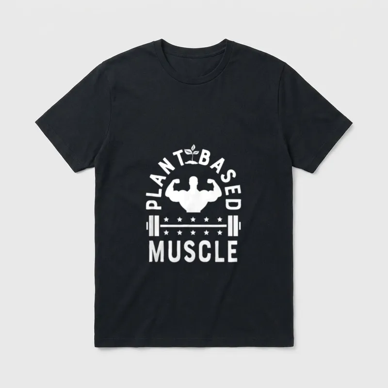 Plant Based Muscle for Men T-Shirt – Classic T-Shirt in Black