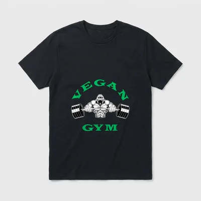 Vegan Strong Gorilla Vegetarian T-Shirt – Classic T-Shirt in Black