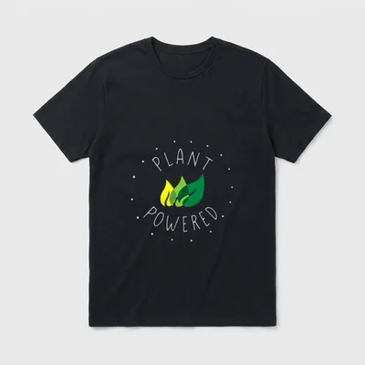 PLANT POWERED for Vegan Vegetarian T-Shirt – Classic T-Shirt in Black