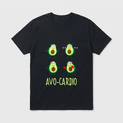 Avo-Cardio Avocardio Time Fitness T-Shirt – Classic T-Shirt in Black