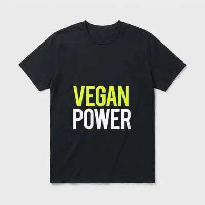 Vegan Power Gym Running T-Shirt – Classic T-Shirt in Black