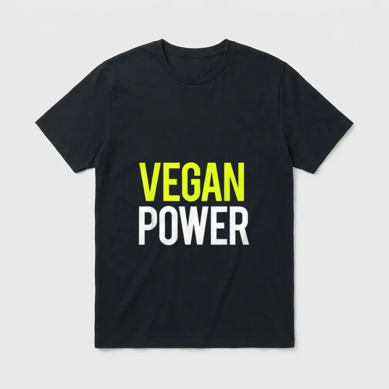 Vegan Power Gym Running T-Shirt – Classic T-Shirt in Black