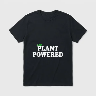 Plant Powered Veganism Plant T-Shirt – Classic T-Shirt in Black