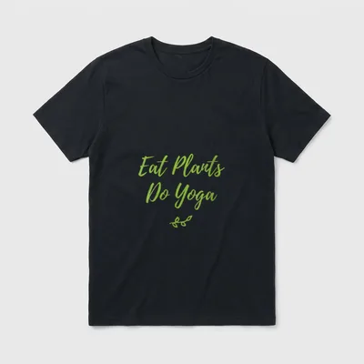 Eat Plants Do Yoga T-Shirt – Classic T-Shirt in Black