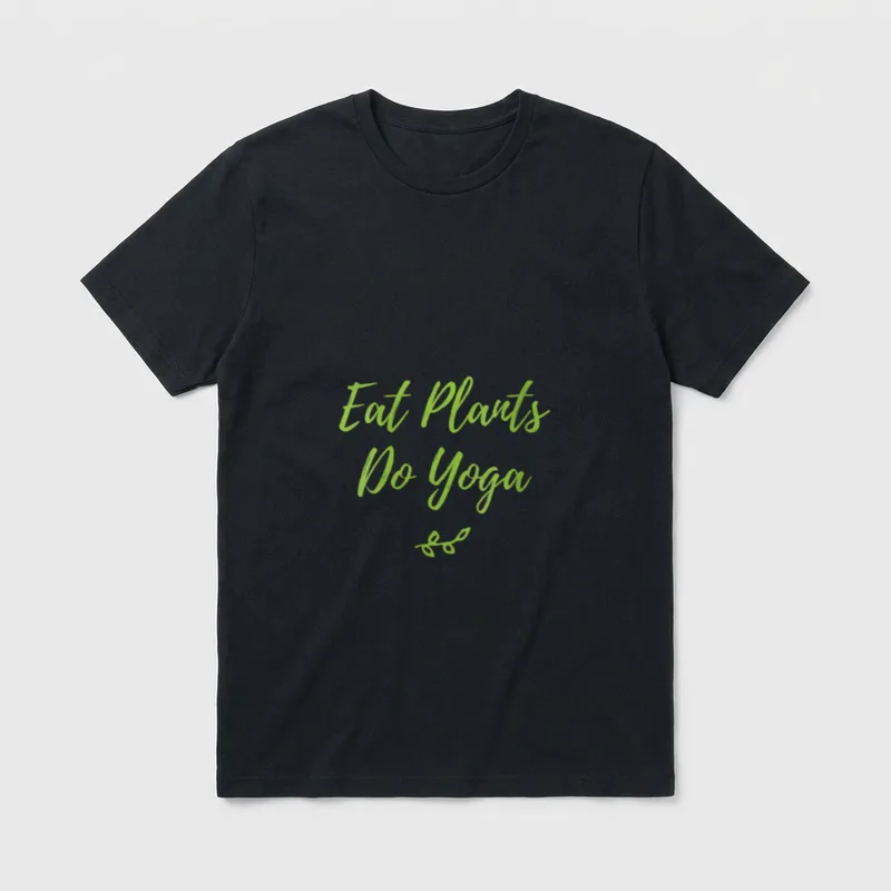 Eat Plants Do Yoga T-Shirt – Classic T-Shirt in Black