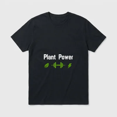 Plant Power Funny Vegan T-Shirt – Classic T-Shirt in Black