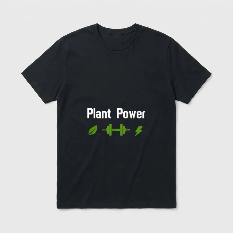 Plant Power Funny Vegan T-Shirt – Classic T-Shirt in Black