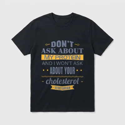 Vegetarian Don't Ask About T-Shirt – Classic T-Shirt in Black