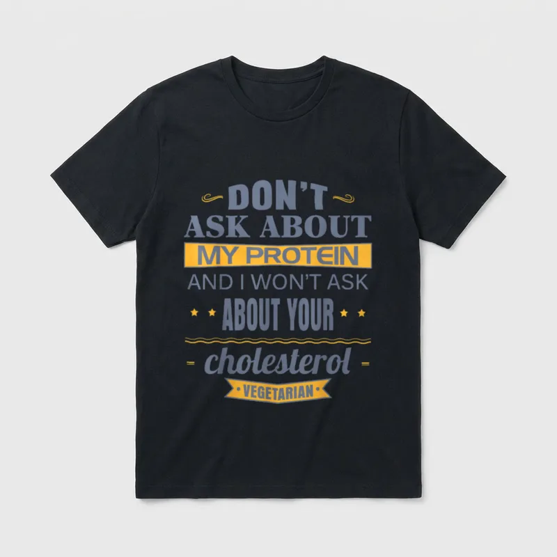Vegetarian Don't Ask About T-Shirt – Classic T-Shirt in Black