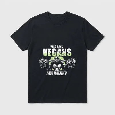 Vegan Fitness Herbivore Muscle T-Shirt – Classic T-Shirt in Black