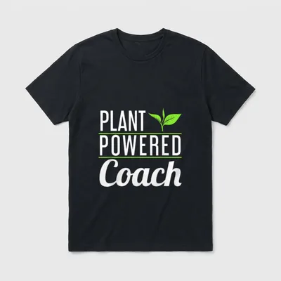 Vegan Design Plant-Powered Coach T-Shirt – Classic T-Shirt in Black