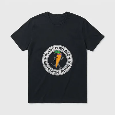 Plant Powered Vegan Marathon T-Shirt – Classic T-Shirt in Black