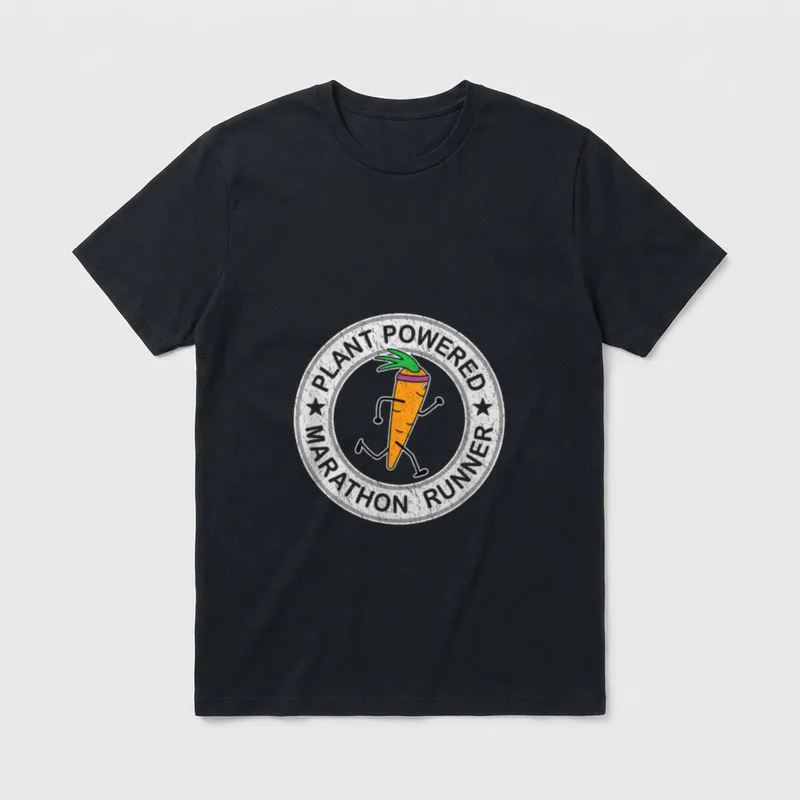 Plant Powered Vegan Marathon T-Shirt – Classic T-Shirt in Black