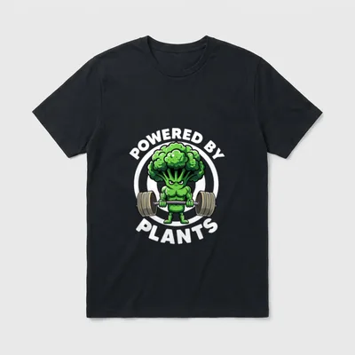 Powered By Plants Vegan Athlete T-Shirt – Classic T-Shirt in Black