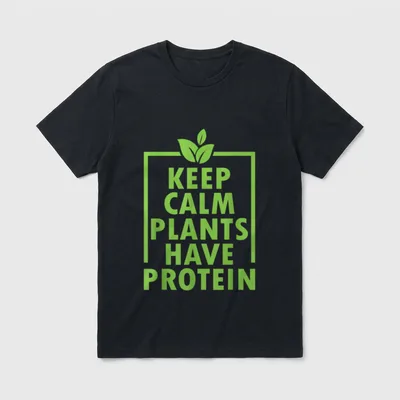 Keep Calm Plants Have Vegan Gym & Fitness Shirts T-Shirt – Classic T-Shirt in Black