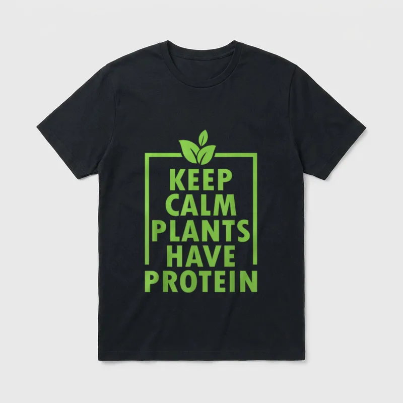 Keep Calm Plants Have Vegan Gym & Fitness Shirts T-Shirt – Classic T-Shirt in Black