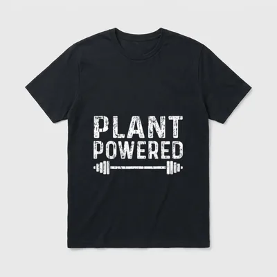 Workout Motivation Plant Powered T-Shirt – Classic T-Shirt in Black