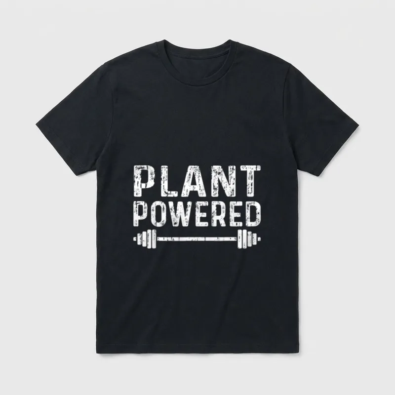 Workout Motivation Plant Powered T-Shirt – Classic T-Shirt in Black