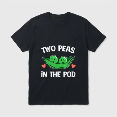 Two Peas In The Pod T-Shirt – Classic T-Shirt in Black