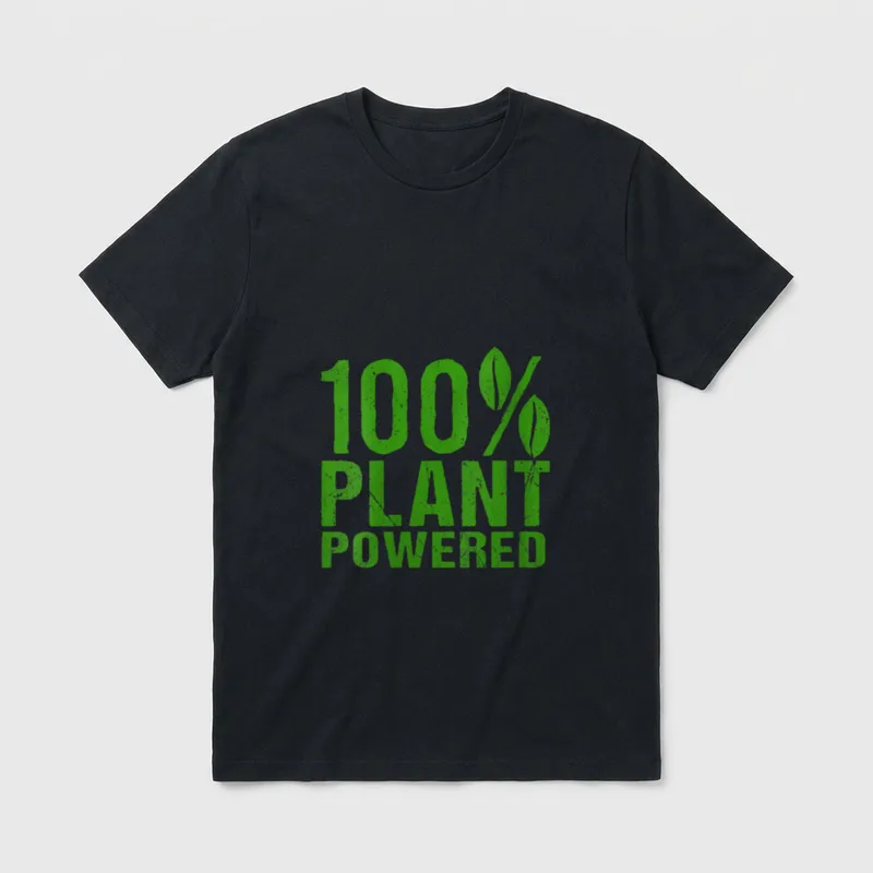Plant-Powered Pro Vegan Plant T-Shirt – Classic T-Shirt in Black