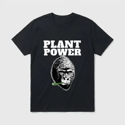 Vegan Gorilla Plant T-Shirt – Classic T-Shirt in Black