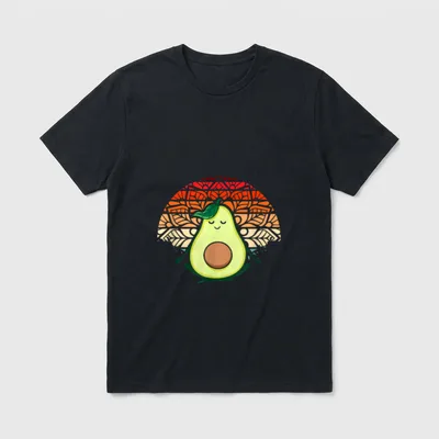 Avocado Yoga Pose Meditation T-Shirt – Classic T-Shirt in Black