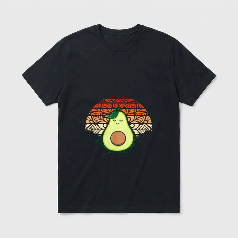 Avocado Yoga Pose Meditation T-Shirt – Classic T-Shirt in Black