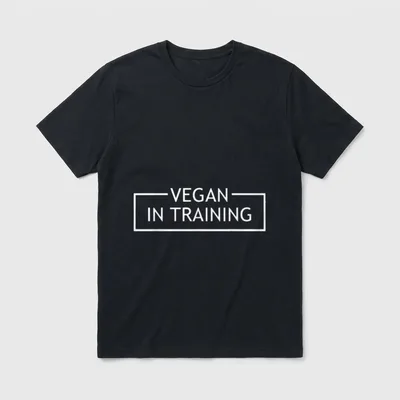 Vegan In Training Healthy T-Shirt – Classic T-Shirt in Black