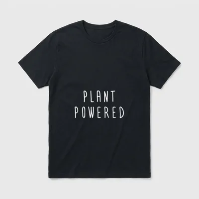 Plant Powered Men Vegan T-Shirt – Classic T-Shirt in Black