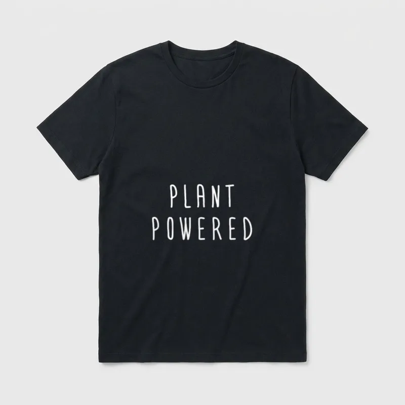 Plant Powered Men Vegan T-Shirt – Classic T-Shirt in Black