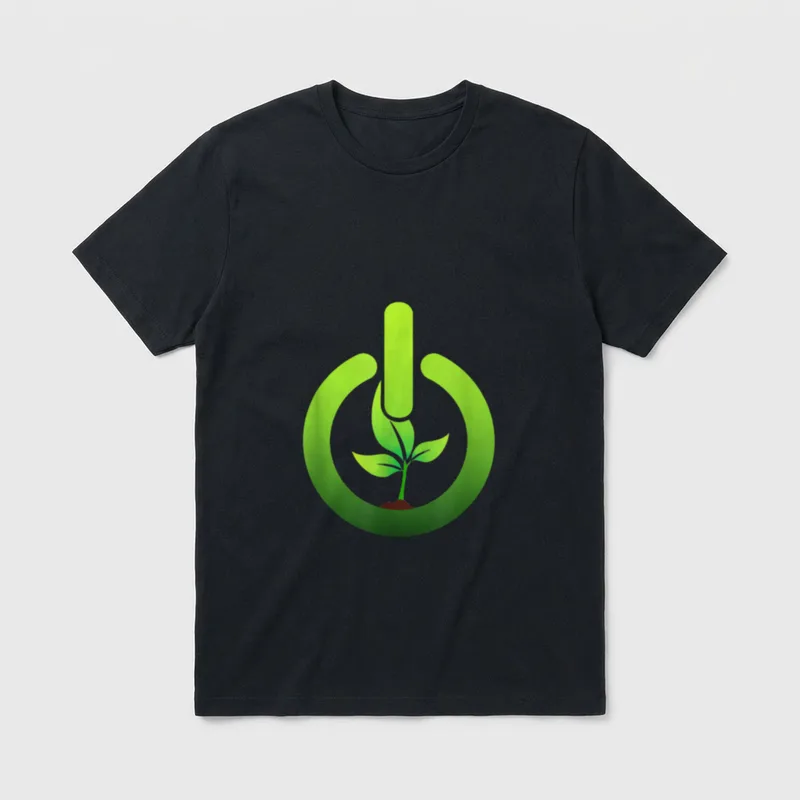 Powered By Plants Vegetarian Vegan T-Shirt – Classic T-Shirt in Black