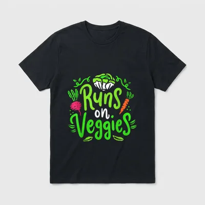 Vegan Fitness Running T-Shirt – Classic T-Shirt in Black