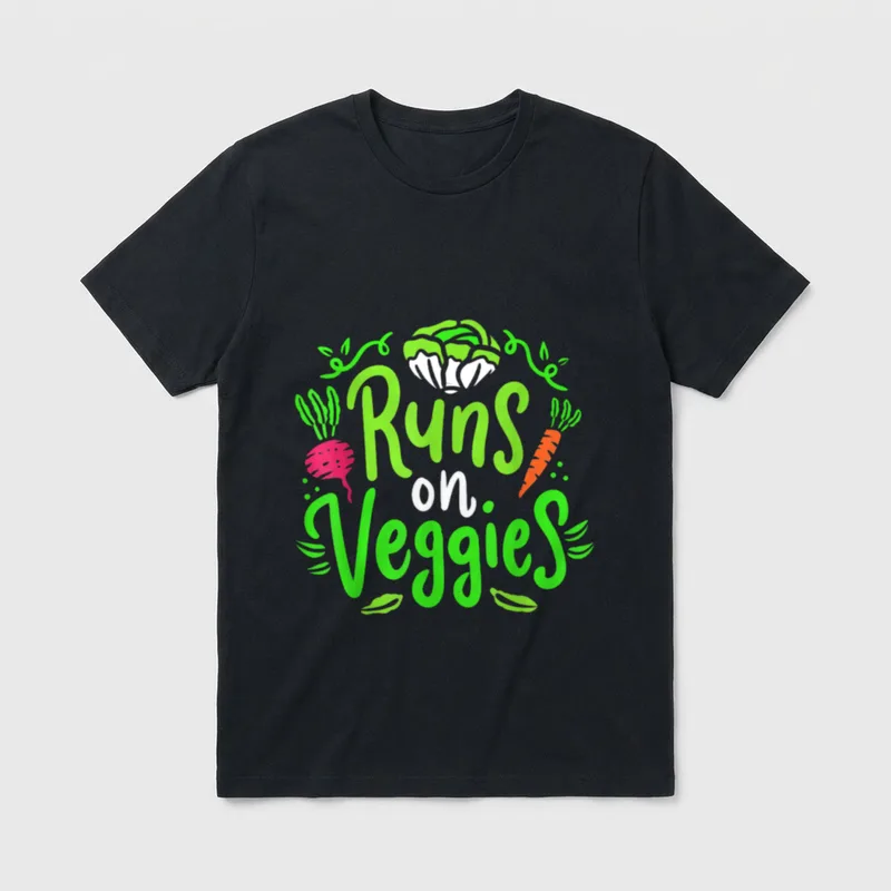 Vegan Fitness Running T-Shirt – Classic T-Shirt in Black