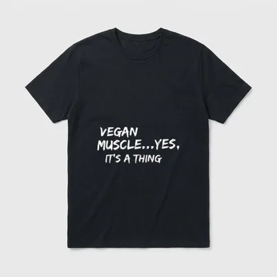 Vegan Muscle yes it's T-Shirt – Classic T-Shirt in Black