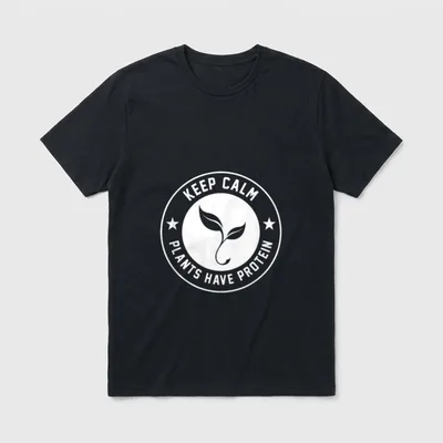 Vegan Keep Calm Plants Have T-Shirt – Classic T-Shirt in Black