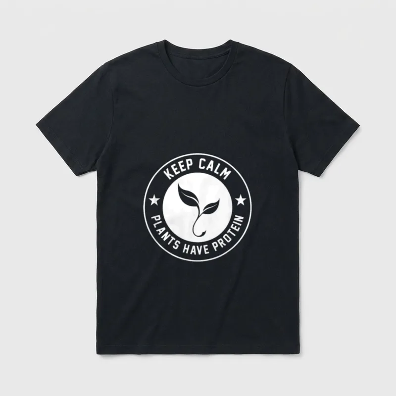 Vegan Keep Calm Plants Have T-Shirt – Classic T-Shirt in Black