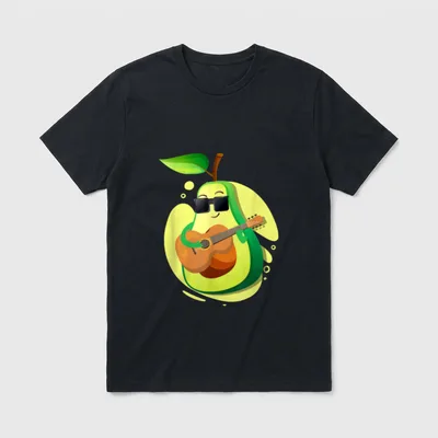 Healthy Avocado Vegan Fitness T-Shirt – Classic T-Shirt in Black