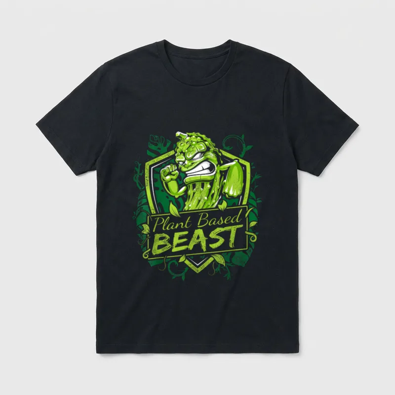 Plant Based Beast Cucumber T-Shirt – Classic T-Shirt in Black