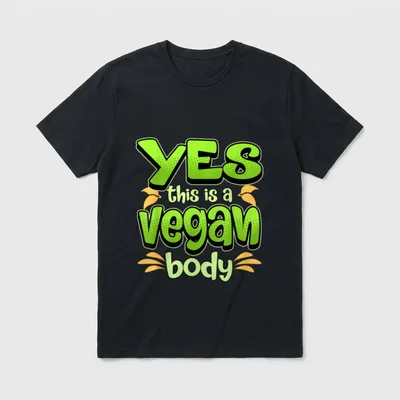 Yes This Is Vegan T-Shirt – Classic T-Shirt in Black