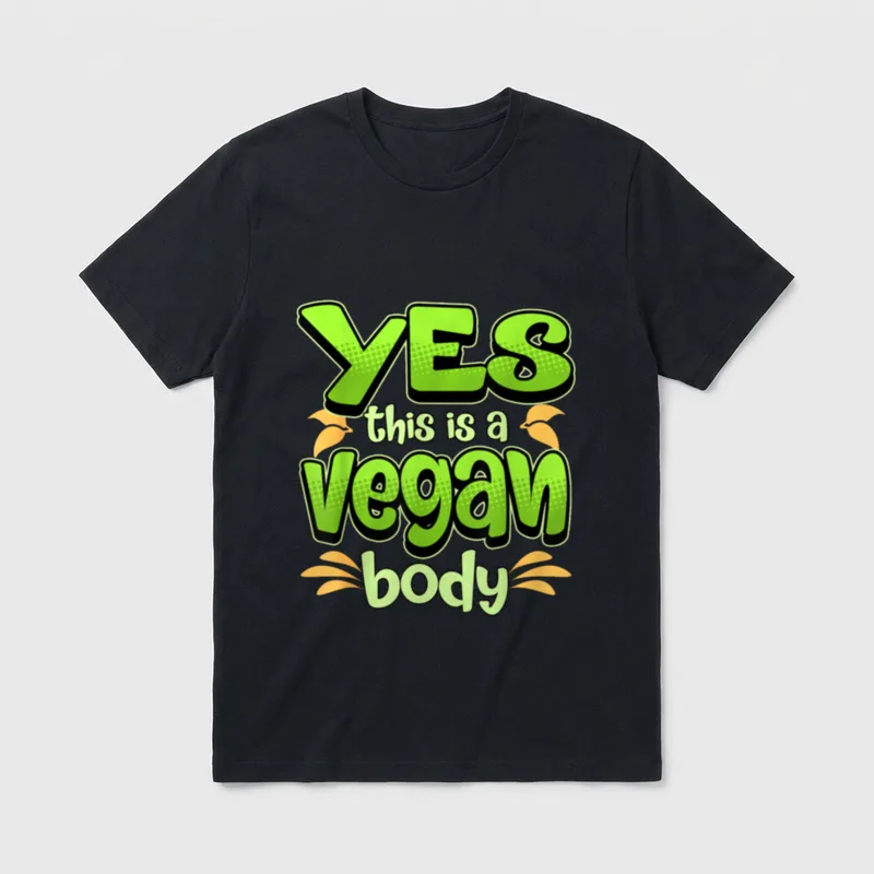 Yes This Is Vegan T-Shirt – Classic T-Shirt in Black