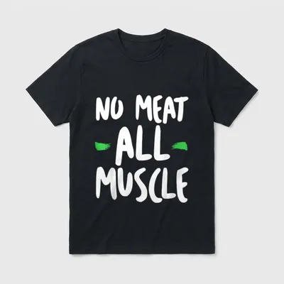 Vegan Power Workout Design T-Shirt – Classic T-Shirt in Black