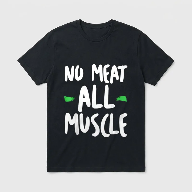 Vegan Power Workout Design T-Shirt – Classic T-Shirt in Black