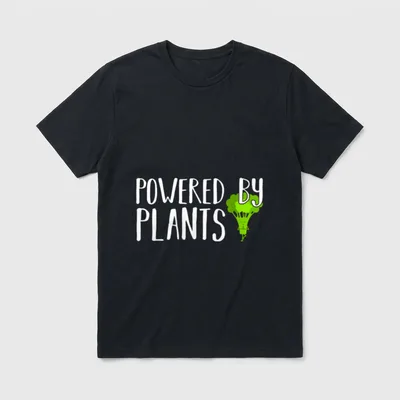 Powered by Plants Vegan Yoga T-Shirt – Classic T-Shirt in Black
