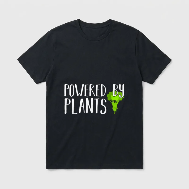 Powered by Plants Vegan Yoga T-Shirt – Classic T-Shirt in Black